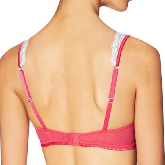 Heidi By Heidi Klum Lace Contour Full Coverage Bra Teaberry Pink Size 34D - Picture 2 of 2